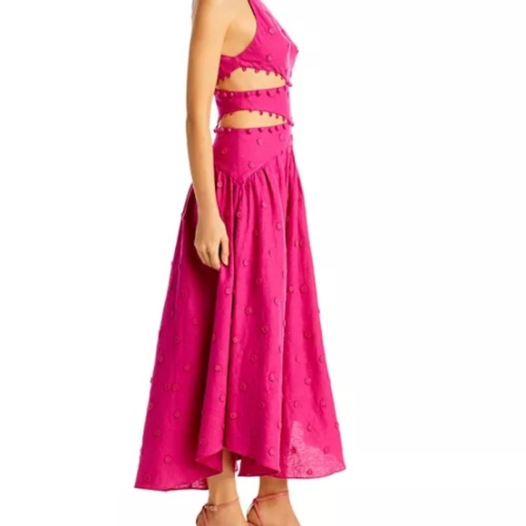 Farm Rio
3D Flower Sleeveless Cutout Halter Midi Dress Size XL - Picture 3 of 9